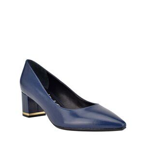 Calvin Klein Dark Blue Block Heel Pumps for Women